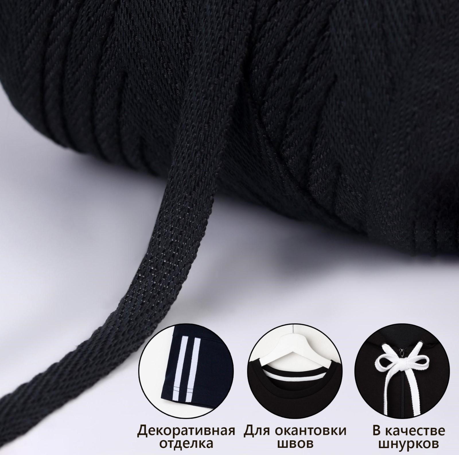 Лента киперная, 10 мм, 100 ± 1 м, цвет чёрный