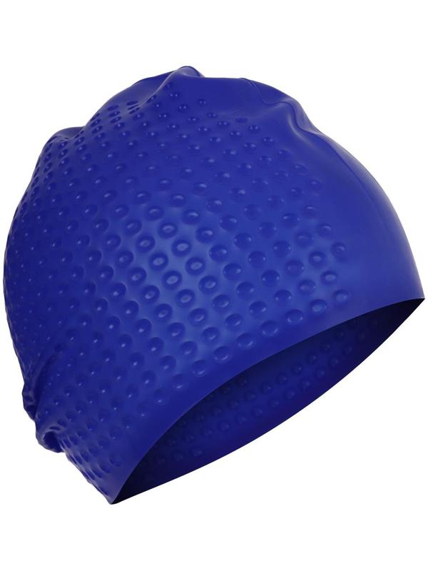 Шапочка для плавания массажная ONLYTOP Swim, для длинных волос, силиконовая, обхват 54-60 см, цвета микс