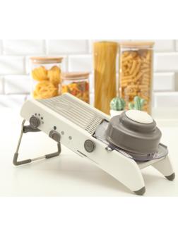 Овощерезка Magistro Stormy, с контролируемым углом нарезания, нержавеющая сталь, 35×15×14 см, цвет белый