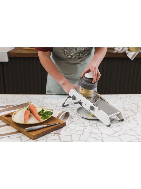Овощерезка Magistro Stormy, с контролируемым углом нарезания, нержавеющая сталь, 35×15×14 см, цвет белый