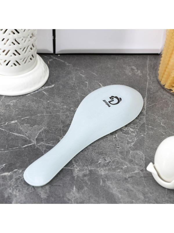 Подставка стеклянная под ложку Доляна «Марбл белый», 23,5×8,3 см