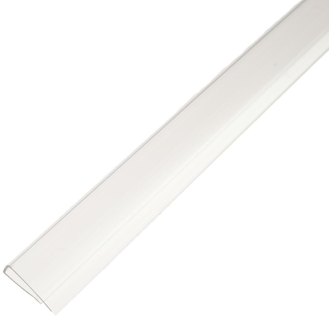 Профиль торцевой для поликарбоната, UP 2,1 м × 4 мм, прозрачный, Novattro