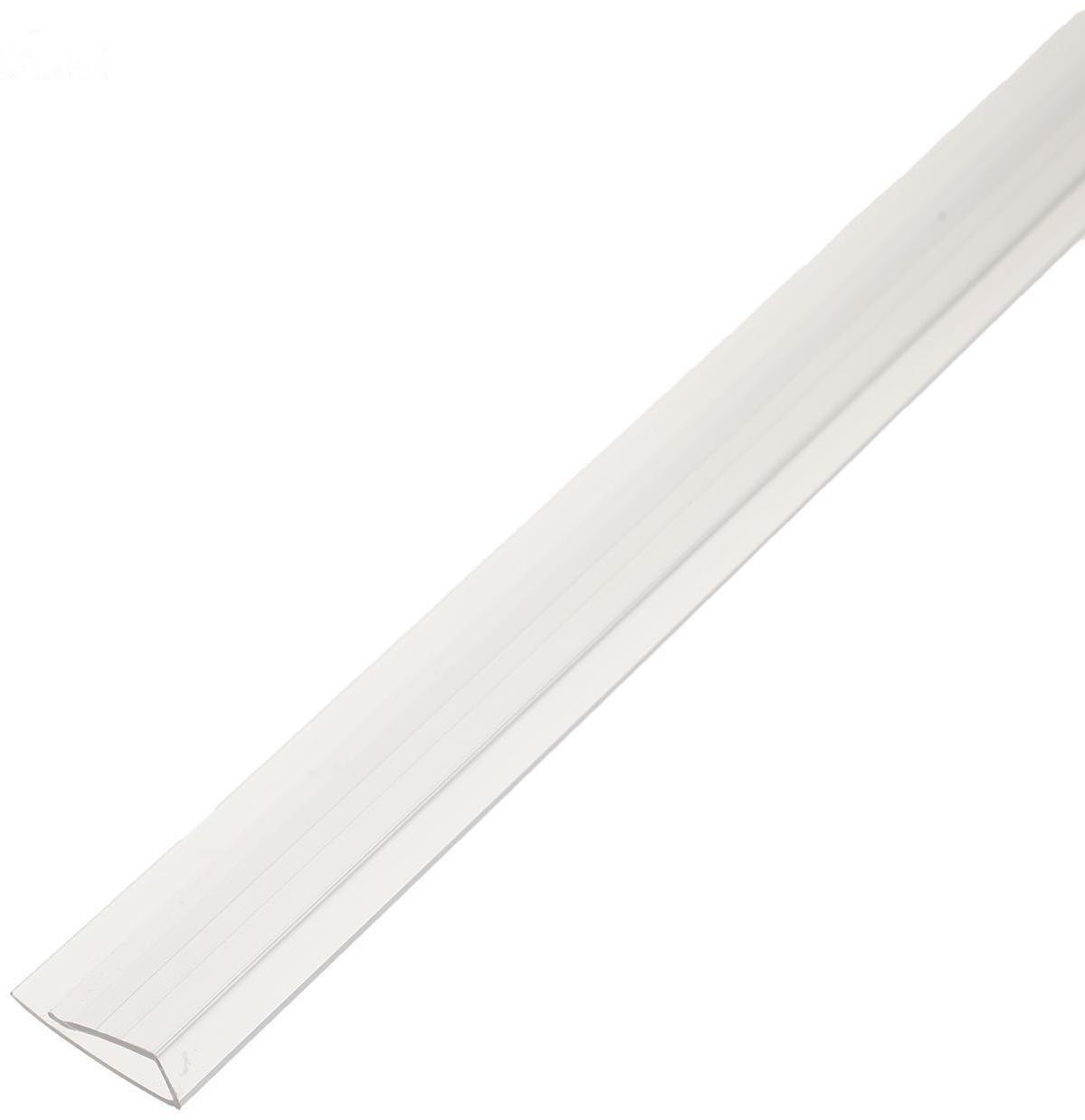 Профиль торцевой для поликарбоната, UP 2,1 м × 4 мм, прозрачный, Novattro