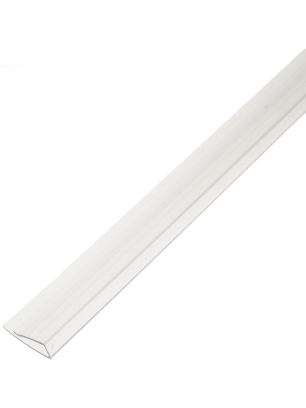 Профиль торцевой для поликарбоната, UP 2,1 м × 4 мм, прозрачный, Novattro