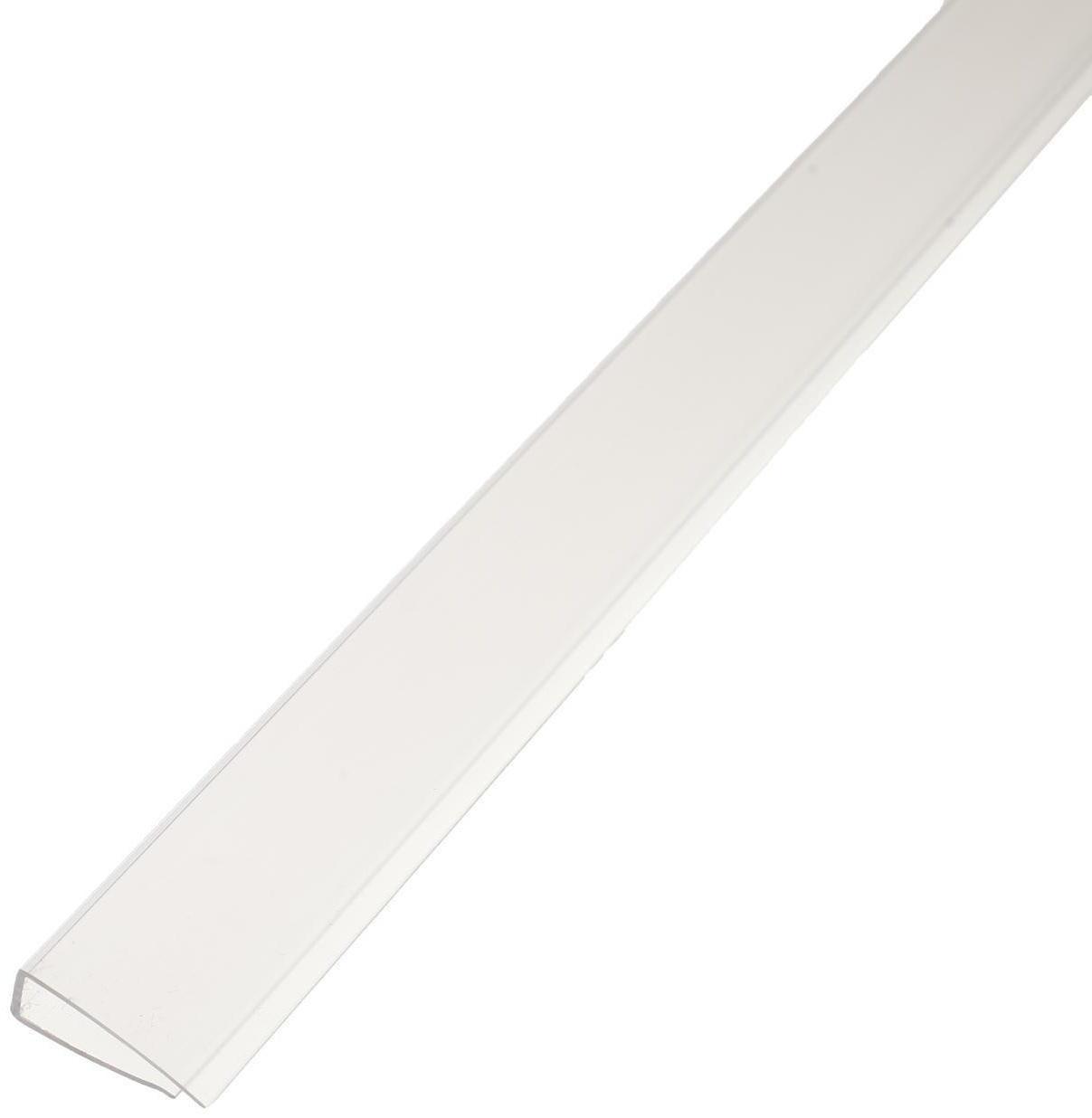 Профиль торцевой для поликарбоната, UP 2,1 м × 6 мм, прозрачный, Novattro