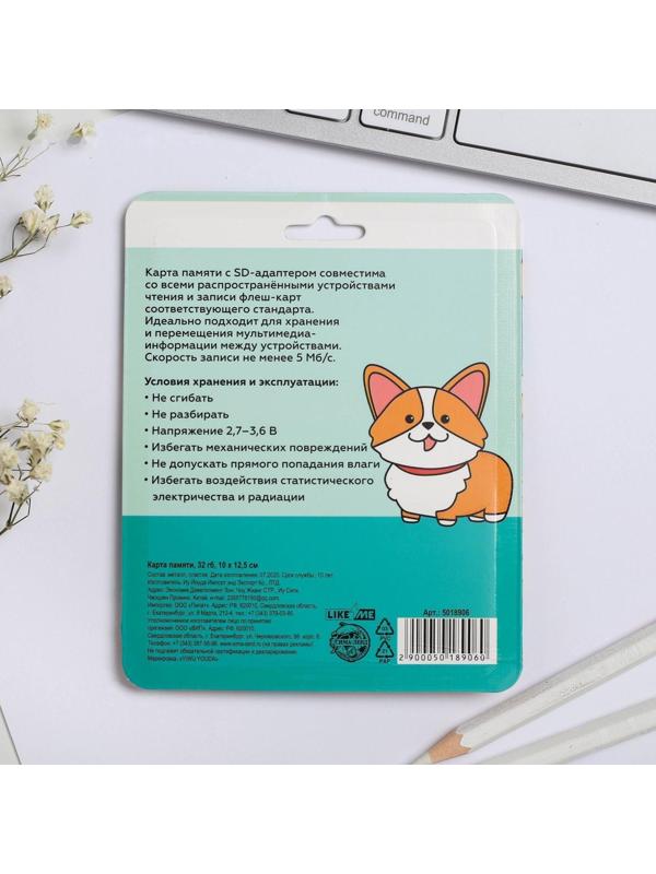 Карта памяти «Корги», 32 Гб