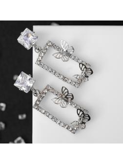 Серьги со стразами 