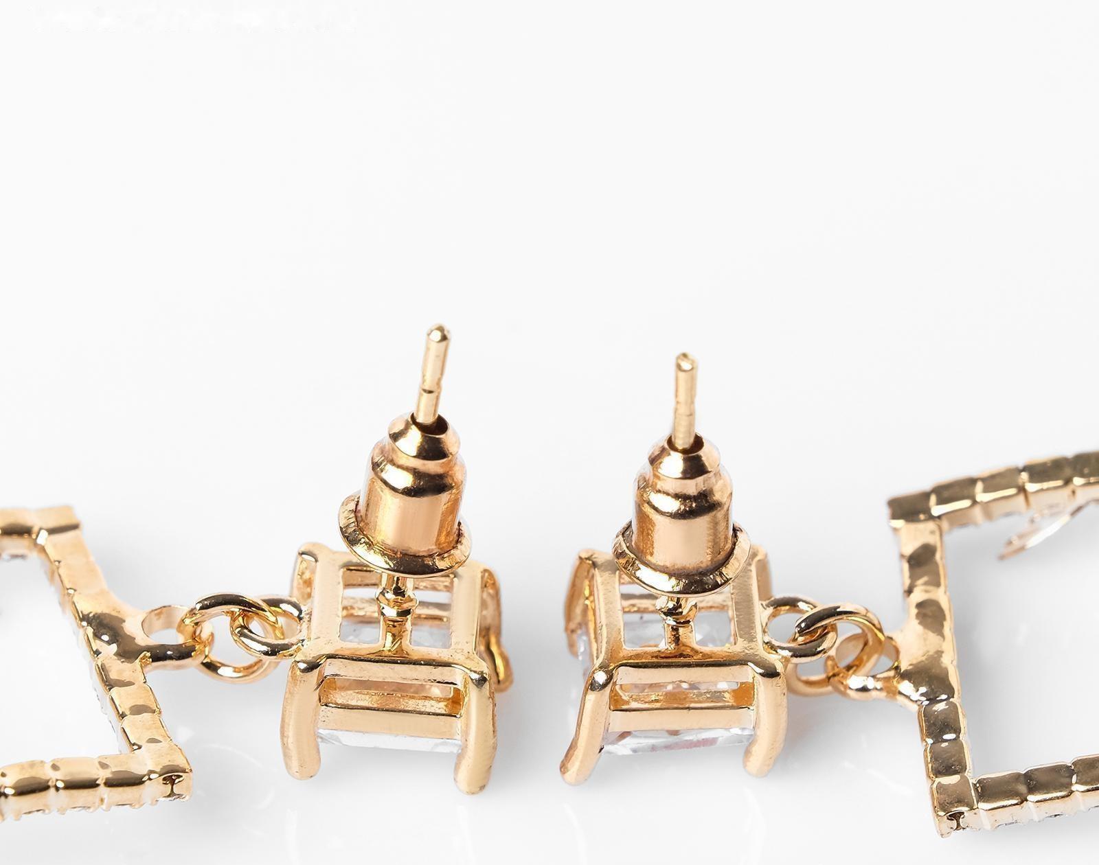 Серьги со стразами 