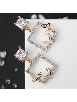 Серьги со стразами 