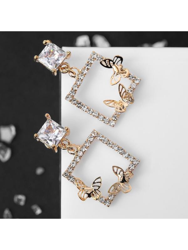 Серьги со стразами 