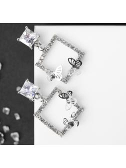 Серьги со стразами 