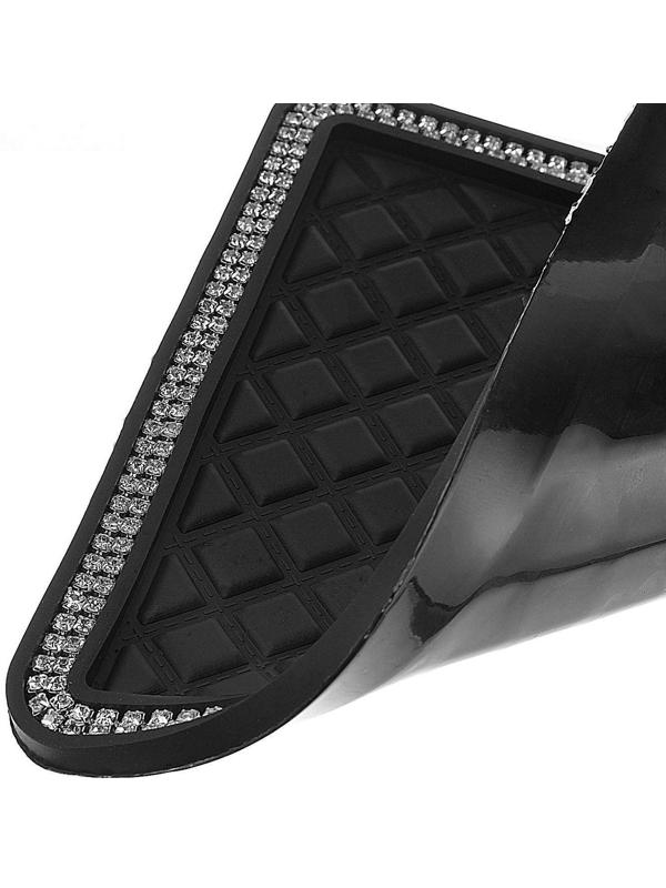 Коврик противоскользящий со стразами, 17 х 14 см, черный