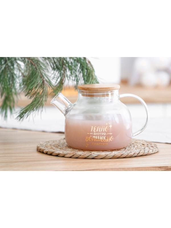 Стеклянный чайник «Тепло внутри», 1000 мл
