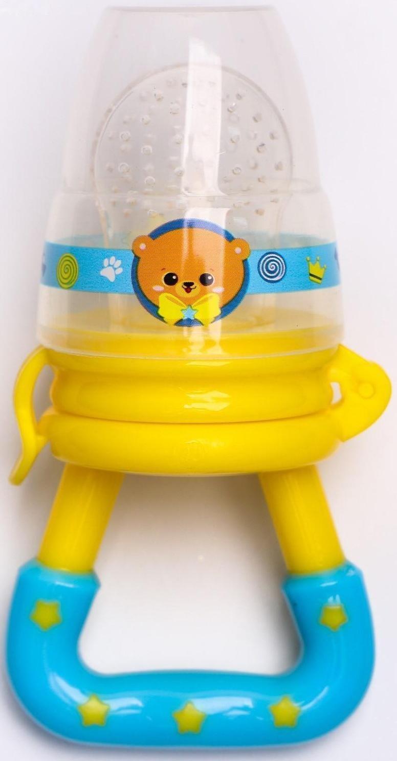 Ниблер для прикорма с силиконовой сеточкой «Мишка принц»