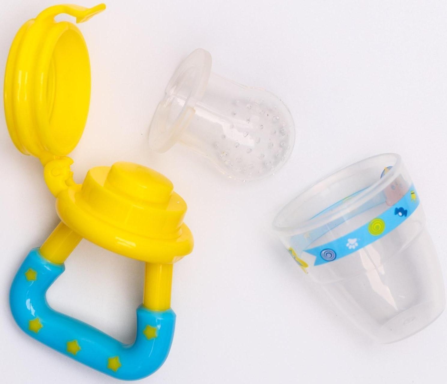 Ниблер для прикорма с силиконовой сеточкой «Мишка принц»