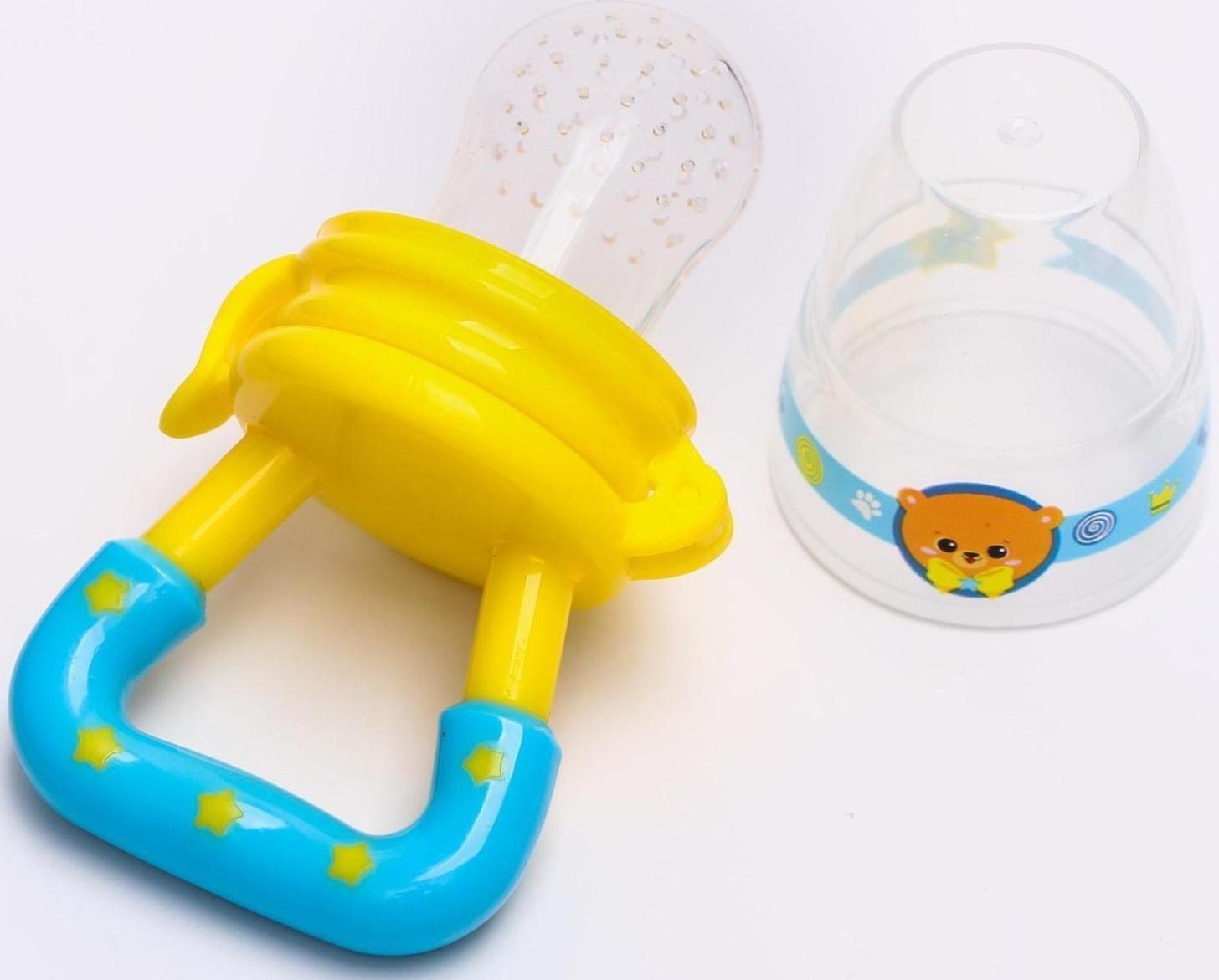 Ниблер для прикорма с силиконовой сеточкой «Мишка принц»