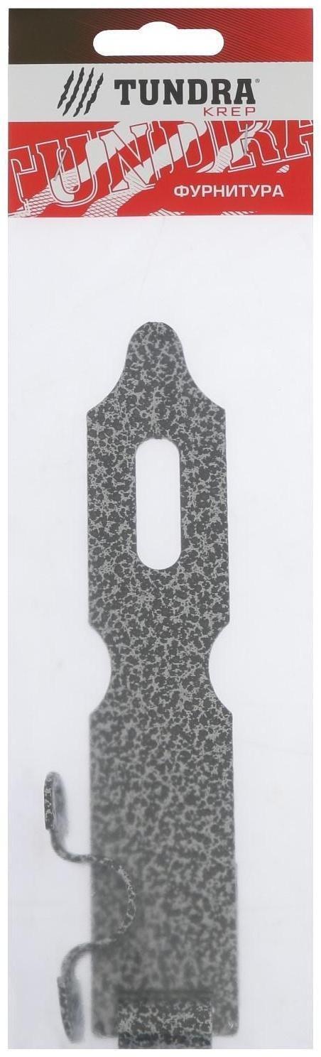 Накладка дверная ТУНДРА НДА, 180 мм, покрытие полимер, цвет серебро, 1 шт.