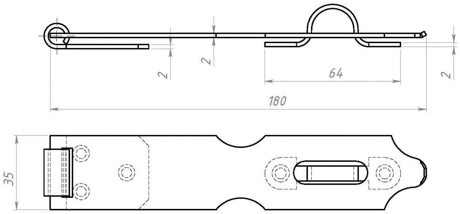 Накладка дверная ТУНДРА НДА, 180 мм, покрытие полимер, цвет серебро, 1 шт.