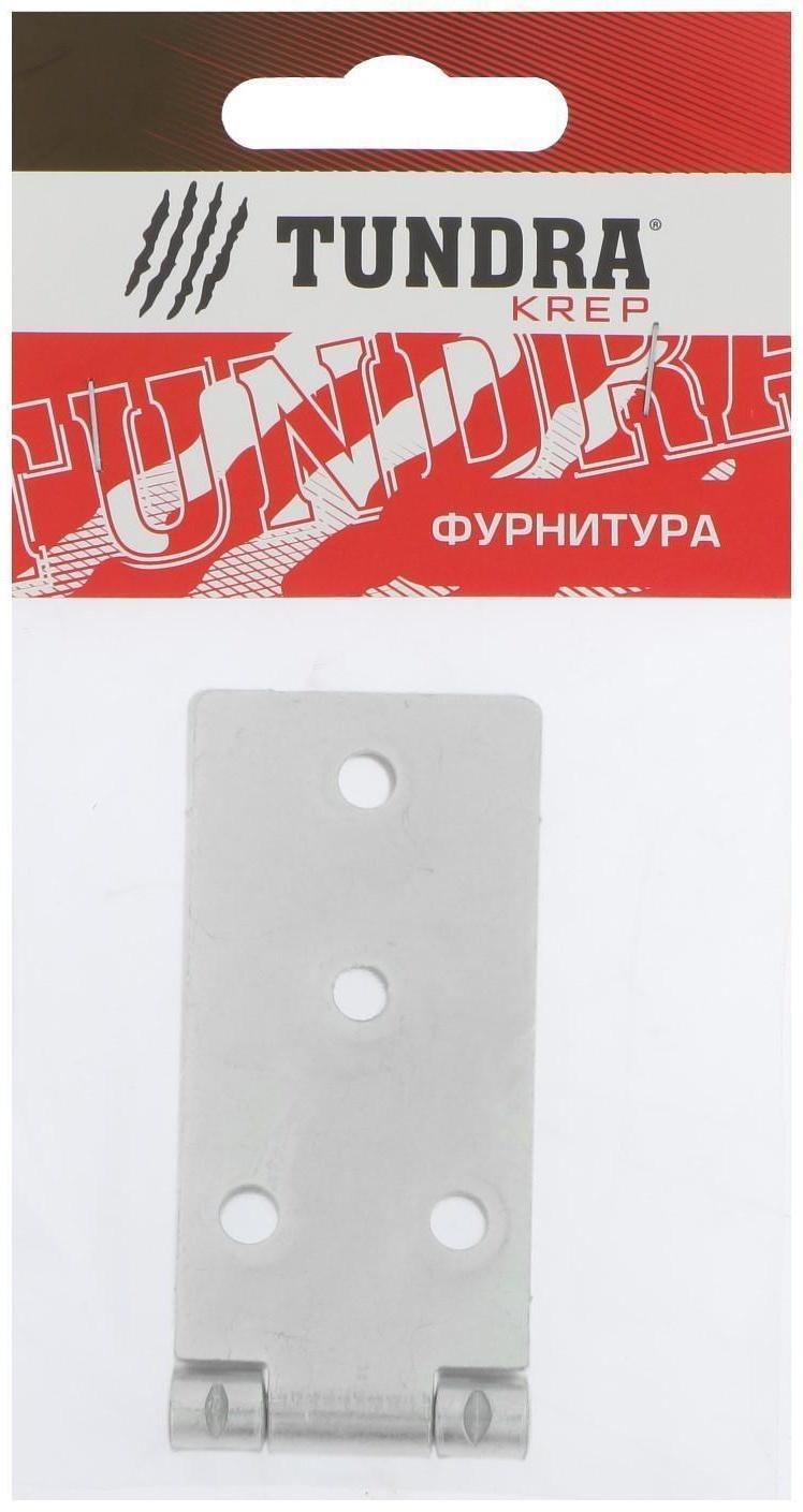 Петля карточная ТУНДРА, 140х34 мм, покрытие цинк, 1 шт.