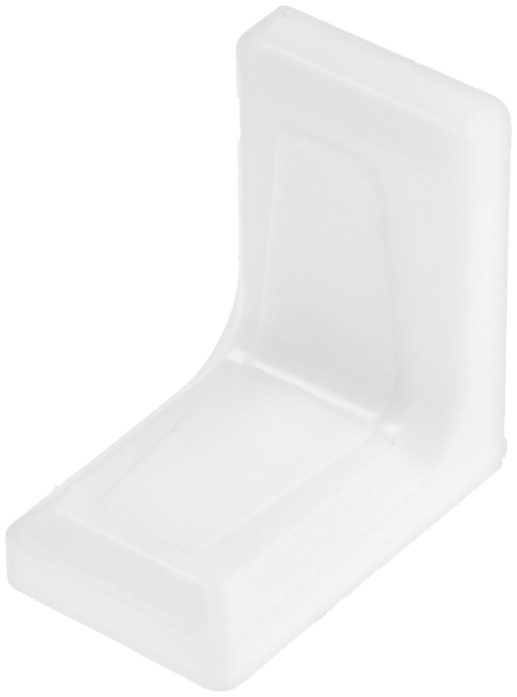 Уголок ТУНДРА, с декоративной накладкой, 26х26 мм, белый, 1 шт.