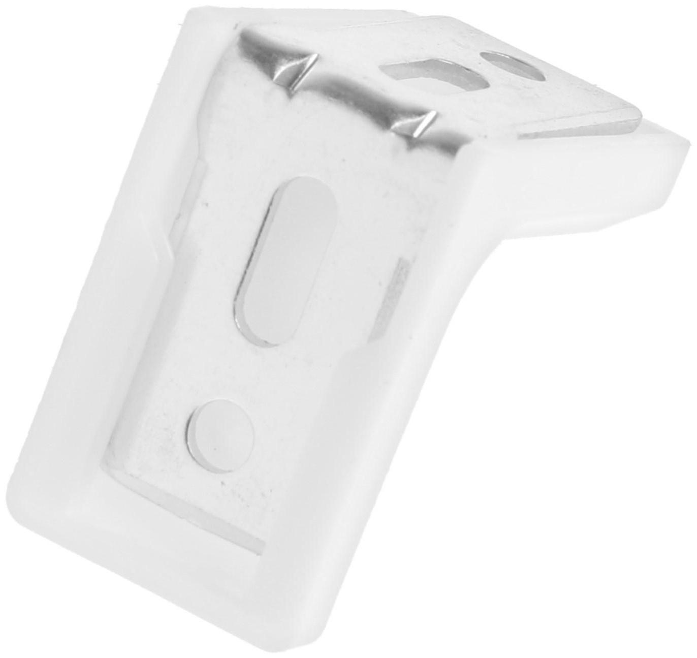 Уголок ТУНДРА, с декоративной накладкой, 26х26 мм, белый, 1 шт.