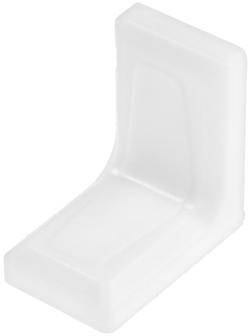 Уголок ТУНДРА, с декоративной накладкой, 26х26 мм, белый, 1 шт.