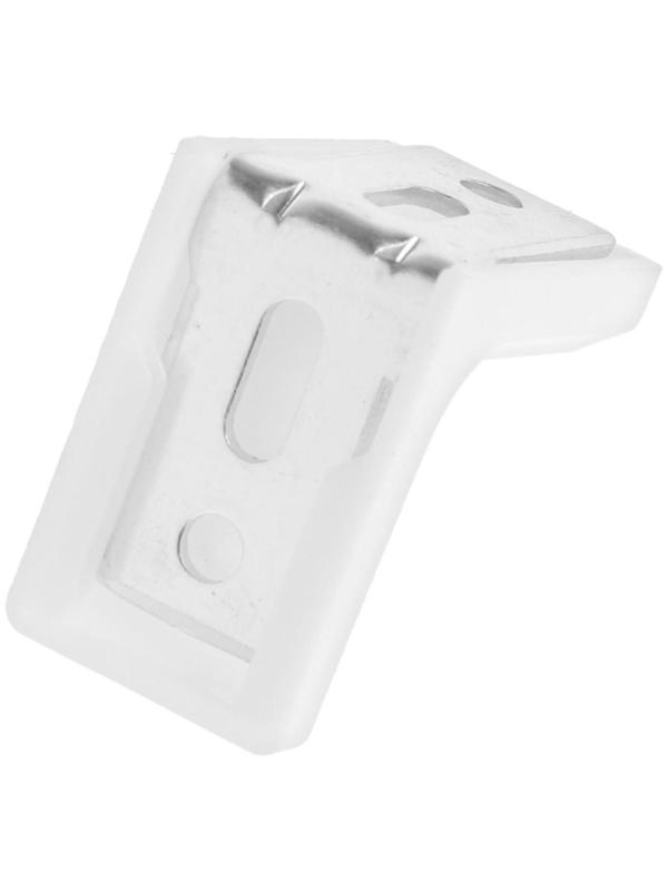 Уголок ТУНДРА, с декоративной накладкой, 26х26 мм, белый, 1 шт.