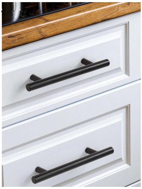 Ручка рейлинг, нерж. сталь, d=12 мм, м/о 160 мм, цвет черный