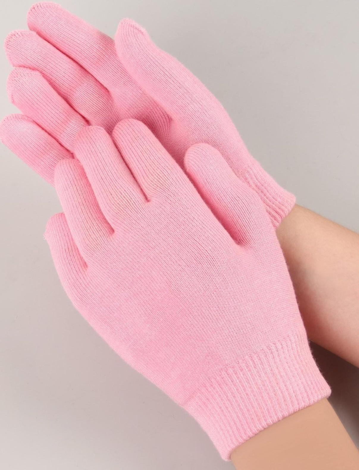 Перчатки гелевые, увлажняющие, one size, цвет розовый