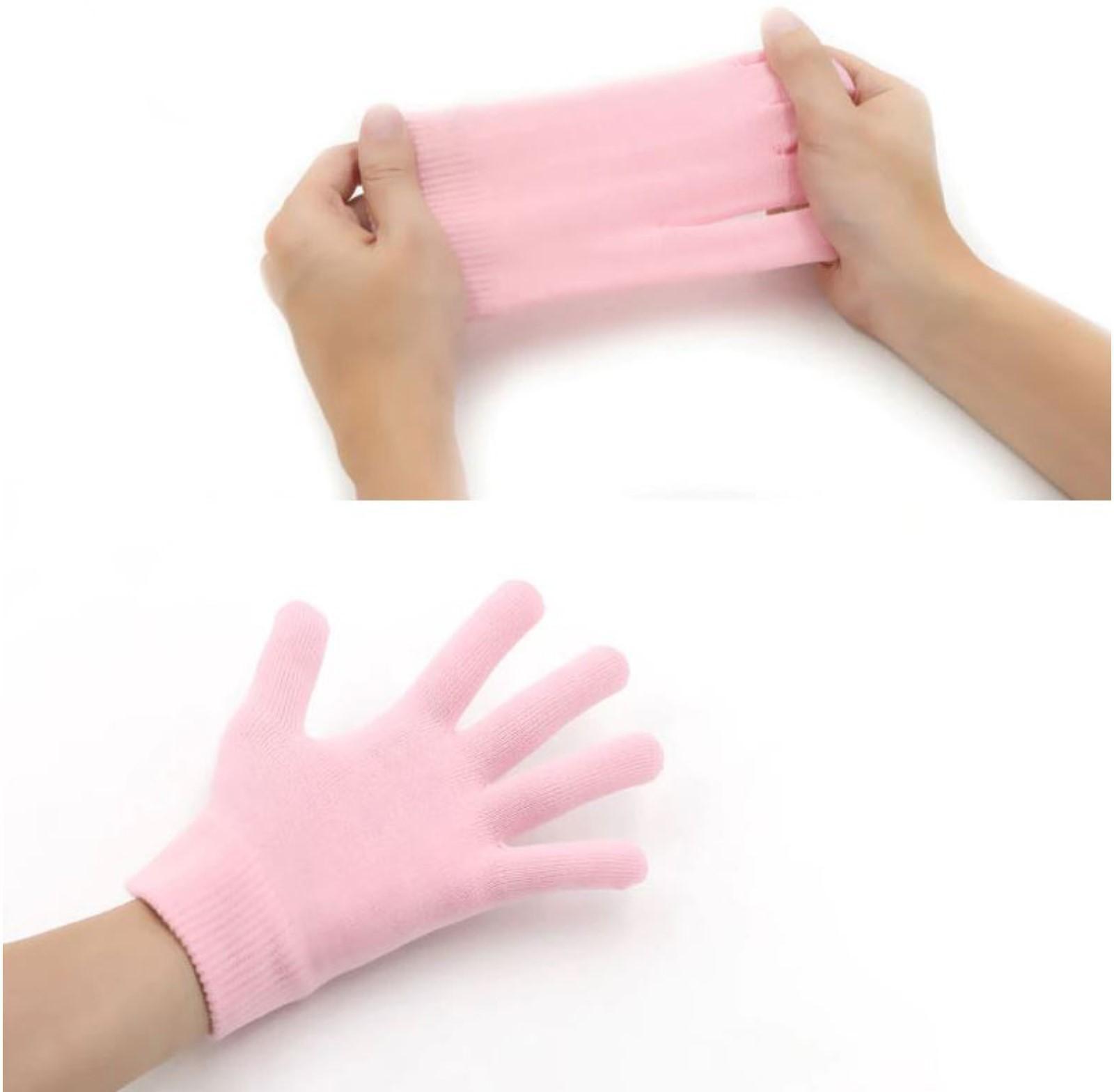 Перчатки гелевые, увлажняющие, one size, цвет розовый