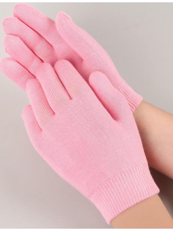 Перчатки гелевые, увлажняющие, one size, цвет розовый