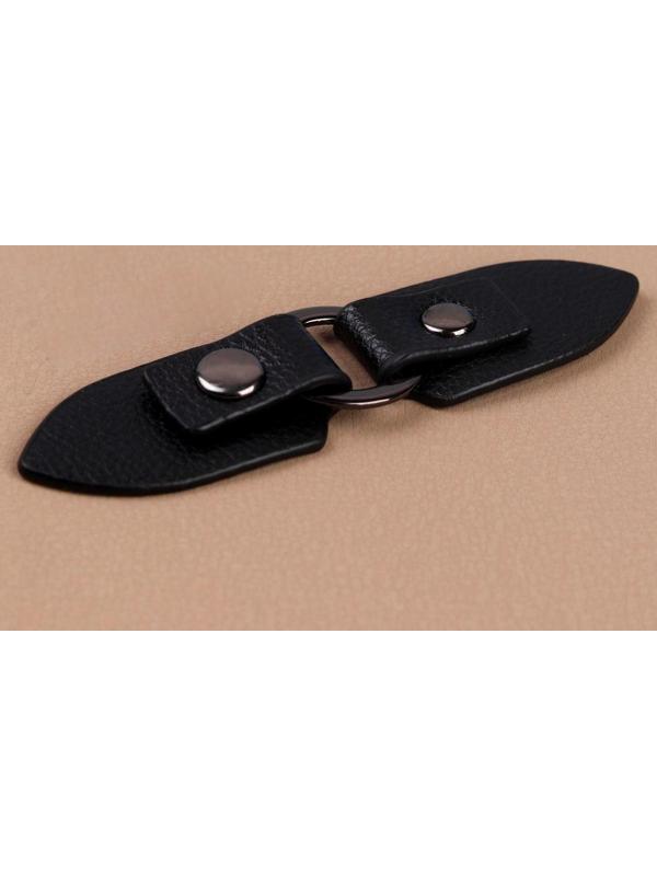 Застёжка-клевант, с кнопкой, 10,5 × 2,6 см, 3 шт, цвет чёрный