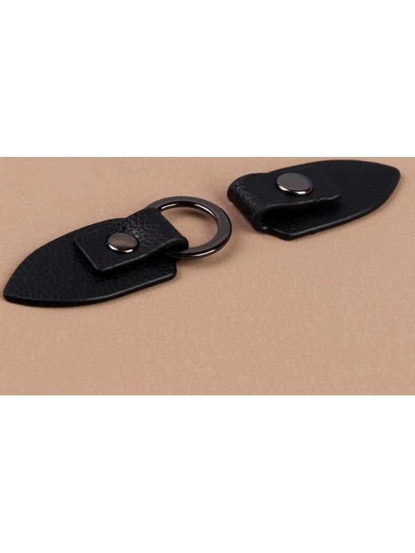 Застёжка-клевант, с кнопкой, 10,5 × 2,6 см, 3 шт, цвет чёрный