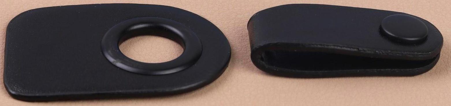 Застёжка-клевант, с кнопкой, 9 × 4 см, 3 шт, цвет чёрный