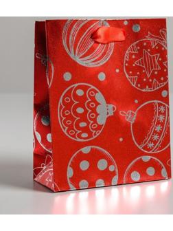 Пакет металлизированный вертикальный «Яркий праздник», S 12 х 15 х 5,5 см