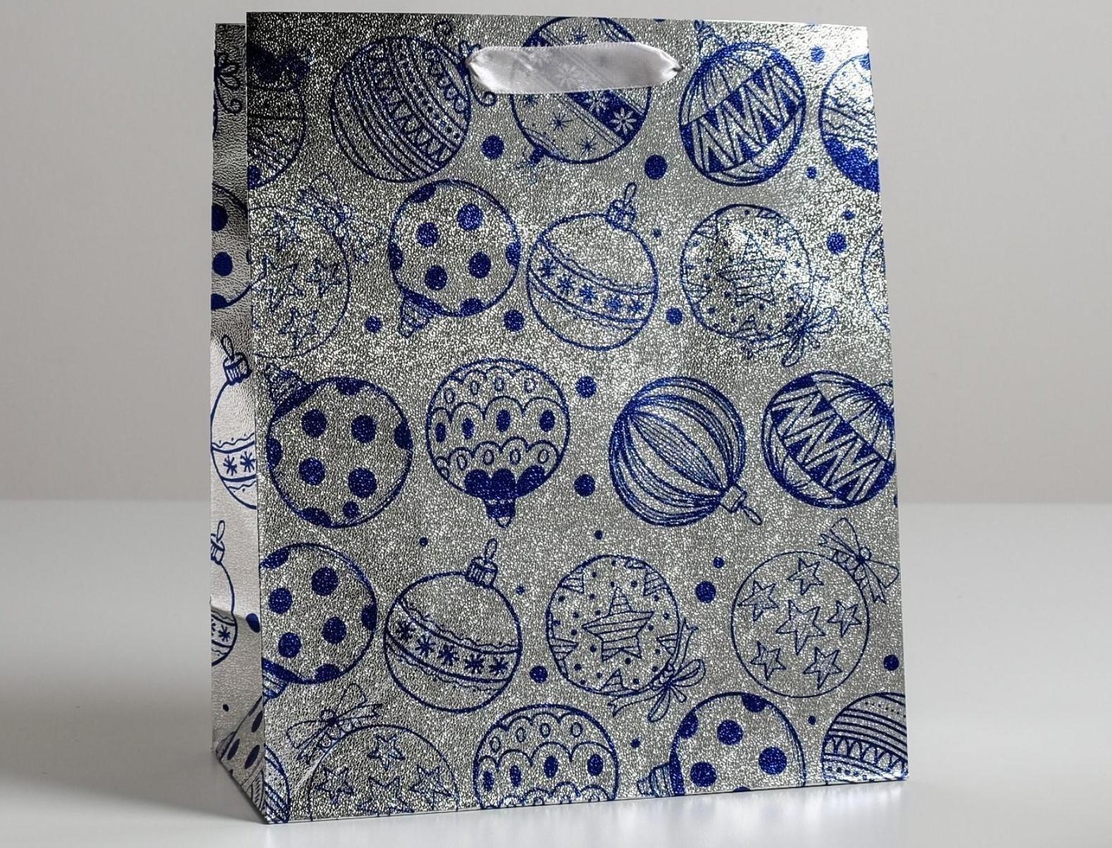 Пакет металлизированный вертикальный «Яркий праздник», ML 23 х 27 х 11.5 см