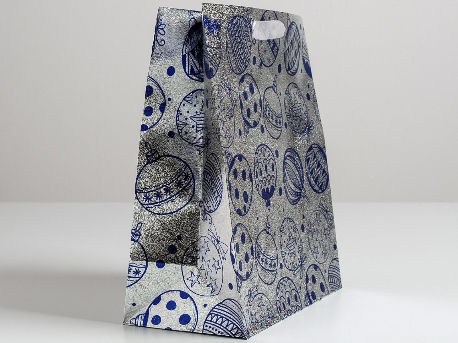 Пакет металлизированный вертикальный «Яркий праздник», ML 23 х 27 х 11.5 см