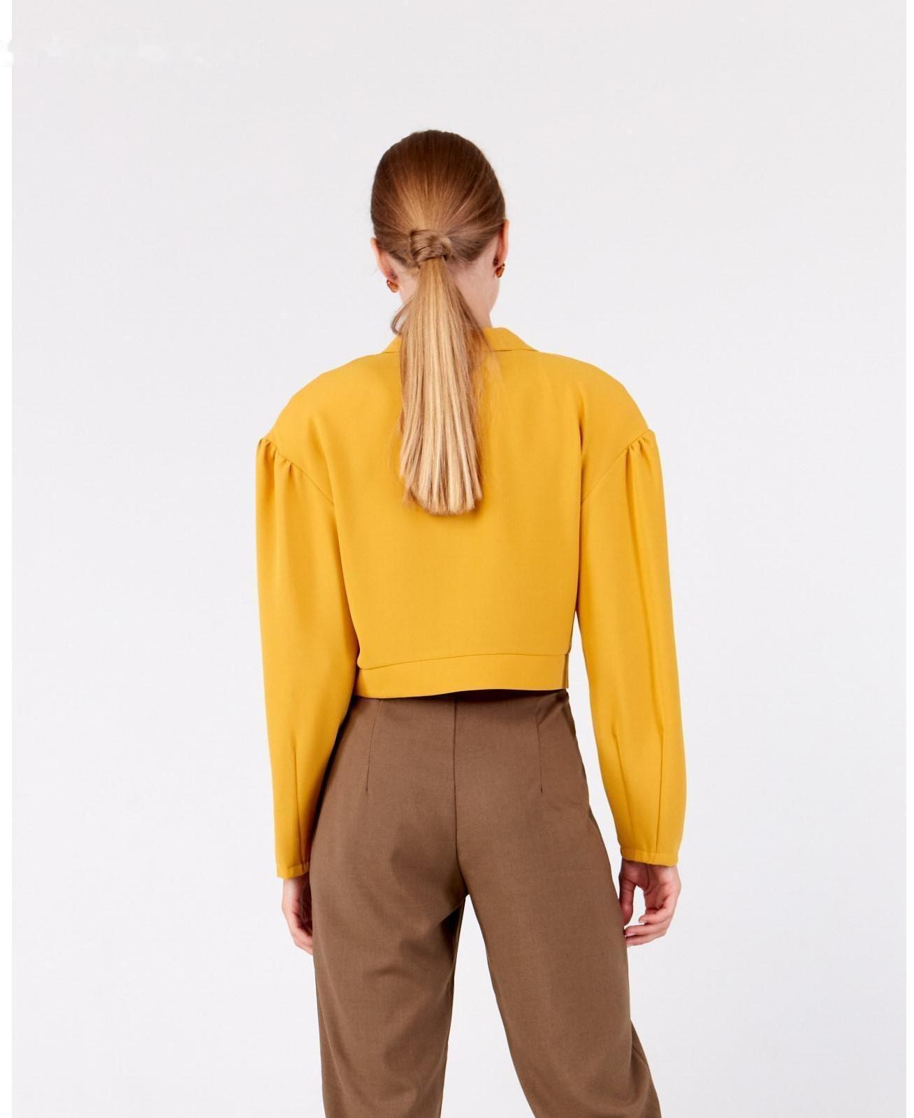 Жакет женский MINAKU: Green trend цвет горчичный, р-р 44