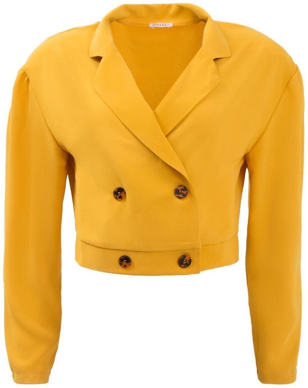 Жакет женский MINAKU: Green trend цвет горчичный, р-р 44