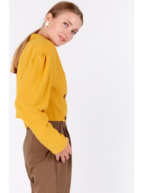 Жакет женский MINAKU: Green trend цвет горчичный, р-р 44