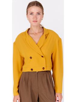 Жакет женский MINAKU: Green trend цвет горчичный, р-р 46