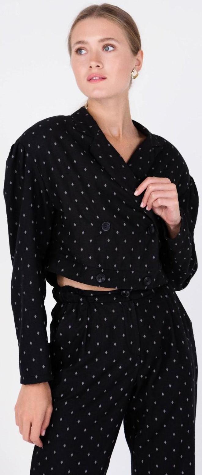 Жакет женский MINAKU: Green trend цвет чёрный, р-р 44