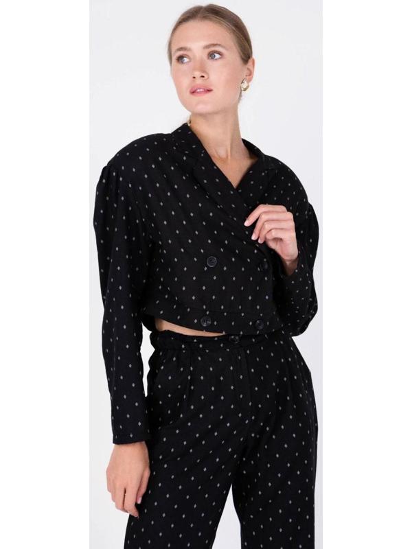 Жакет женский MINAKU: Green trend цвет чёрный, р-р 44