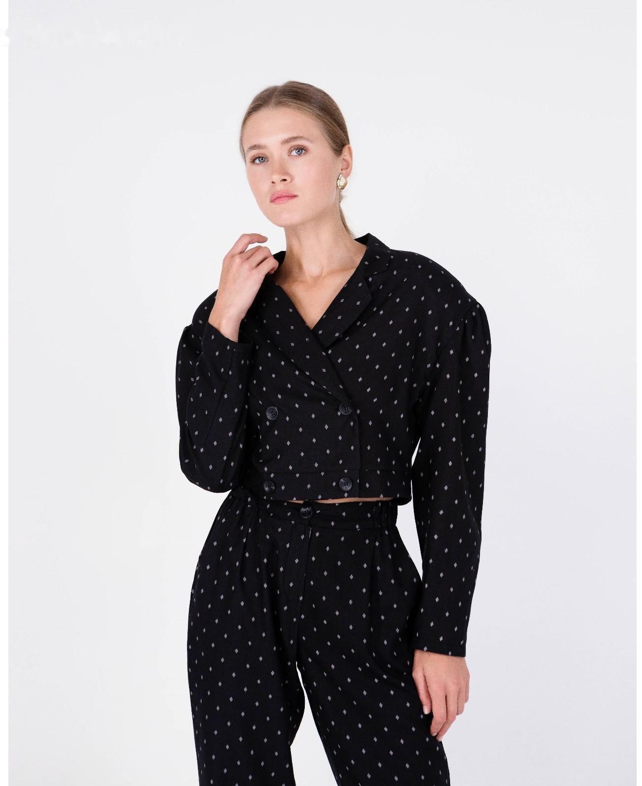 Жакет женский MINAKU: Green trend цвет чёрный, р-р 48