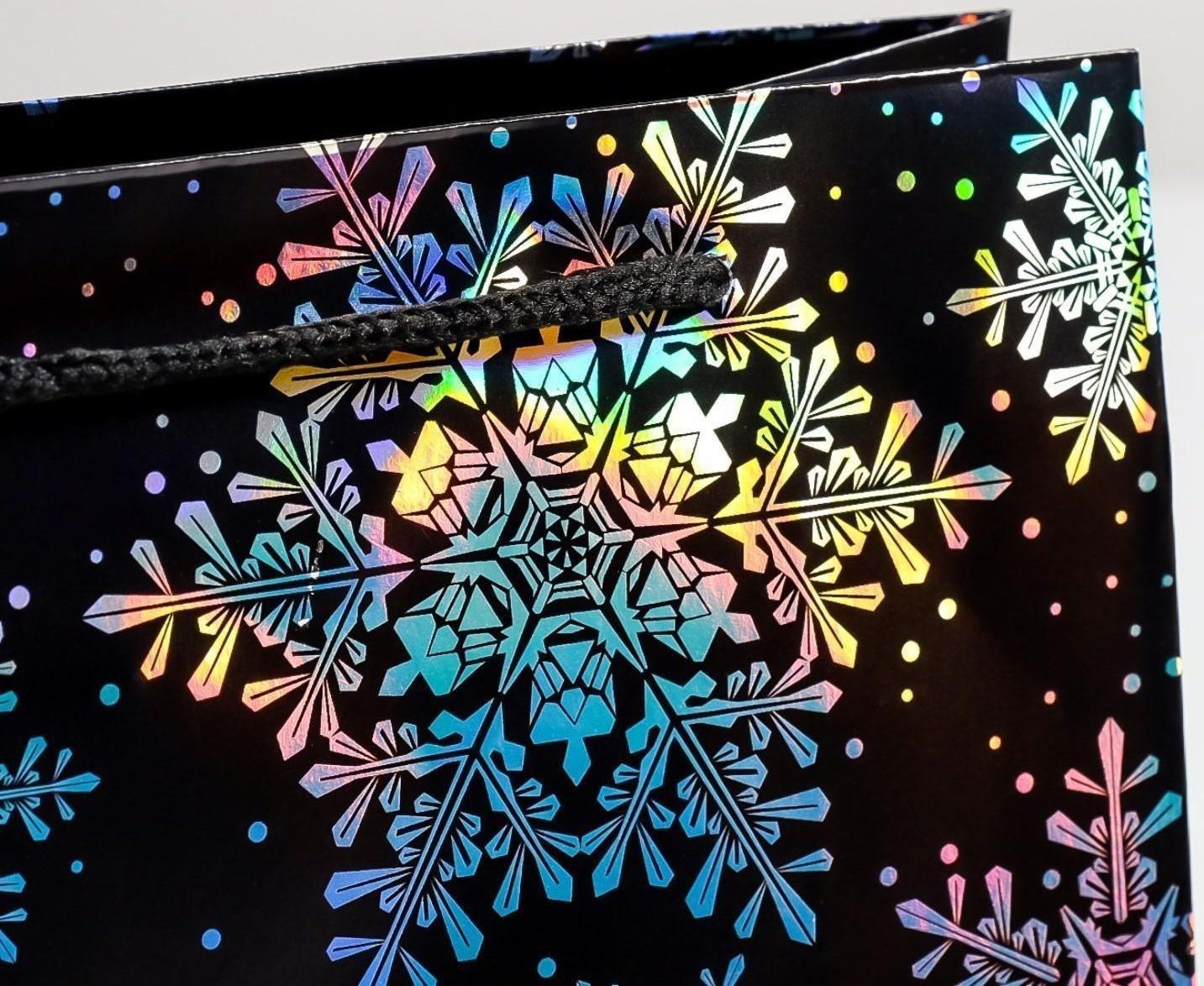 Пакет голография вертикальный «С Новым годом», MS 23 × 18 × 10 см