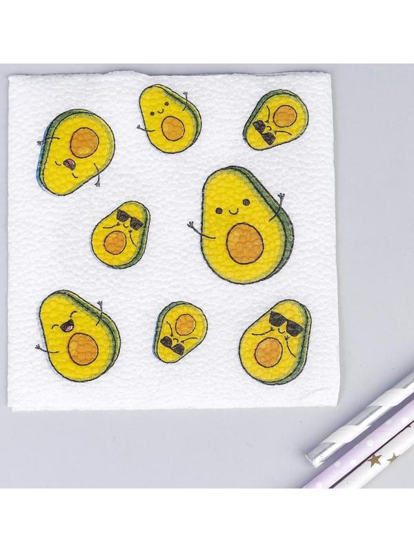 Салфетки бумажные «Авокадо», однослойные, 24х24 см, набор 20 шт.