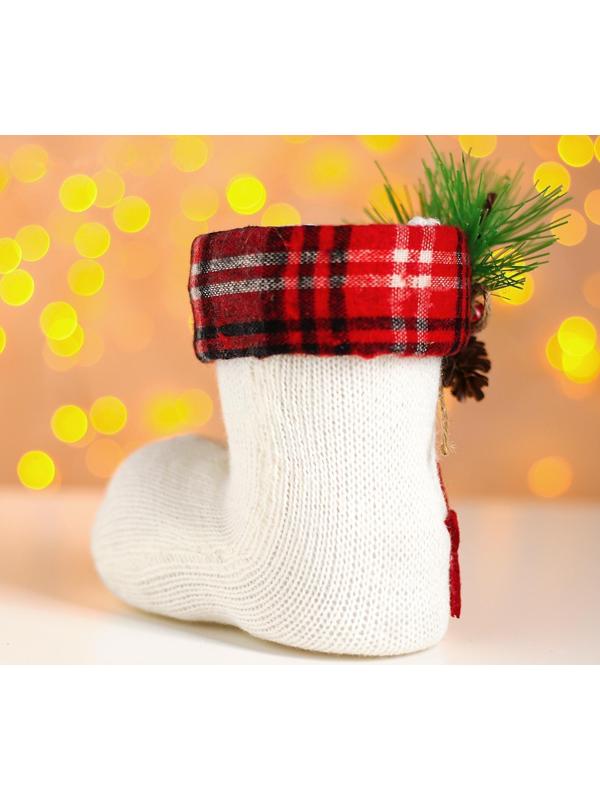 Конфетница «Сапожок», с еловой веточкой