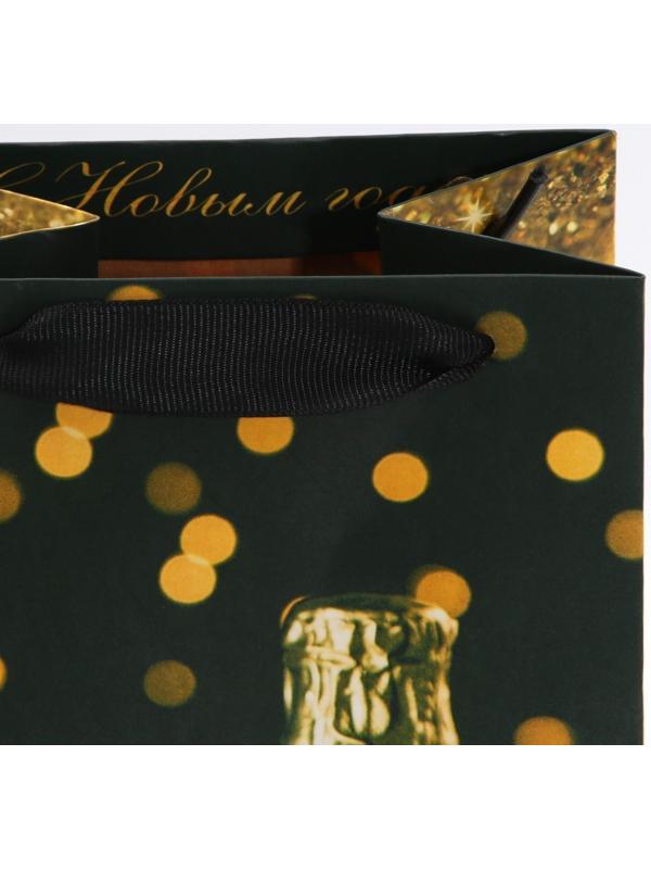 Пакет под бутылку «Праздничная ночь», 13 × 36 × 10 см