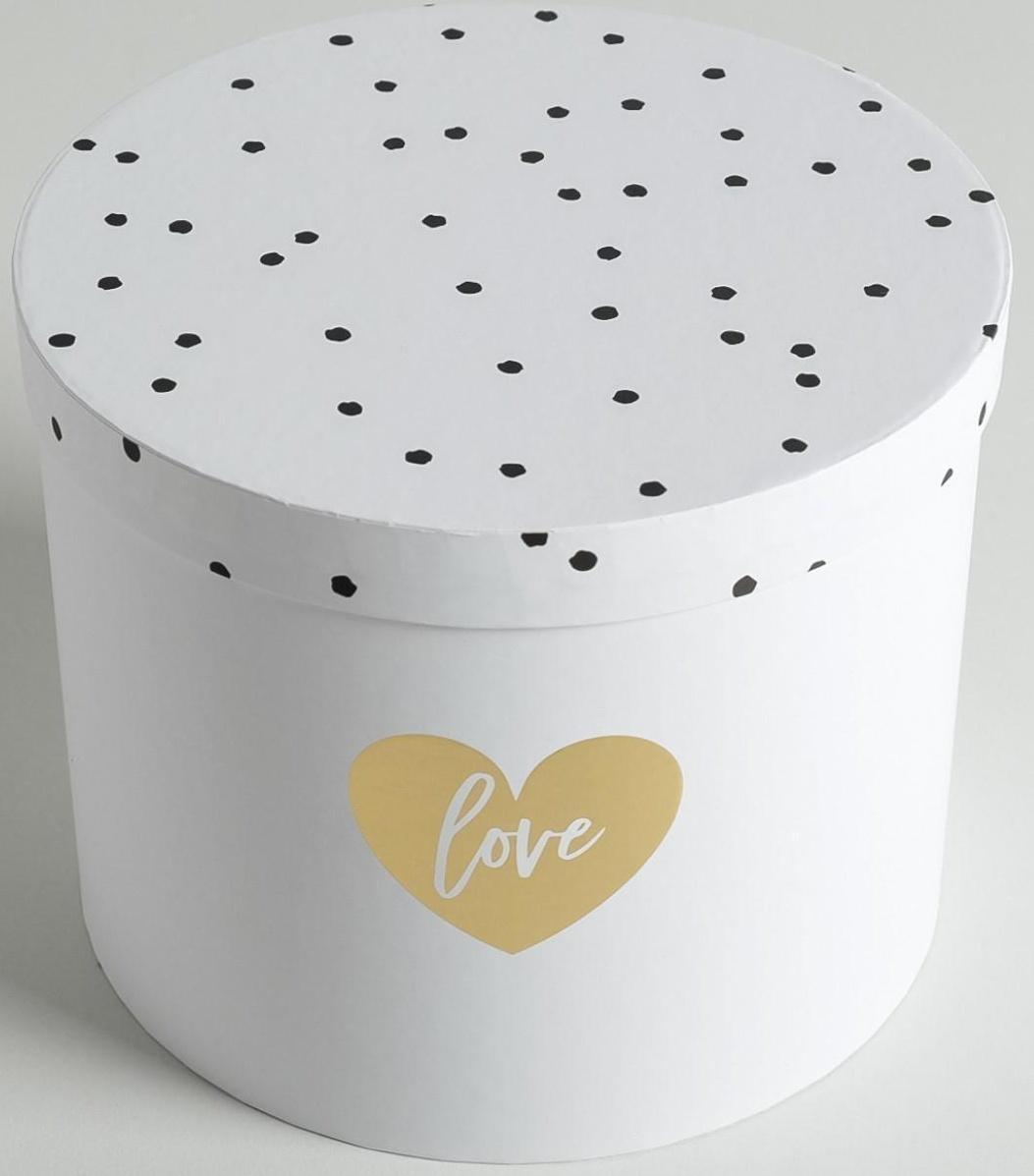 Набор шляпных коробок для цветов 4 в 1 «Чёрно-белый», 14 × 13 см - 20 × 17,5 см