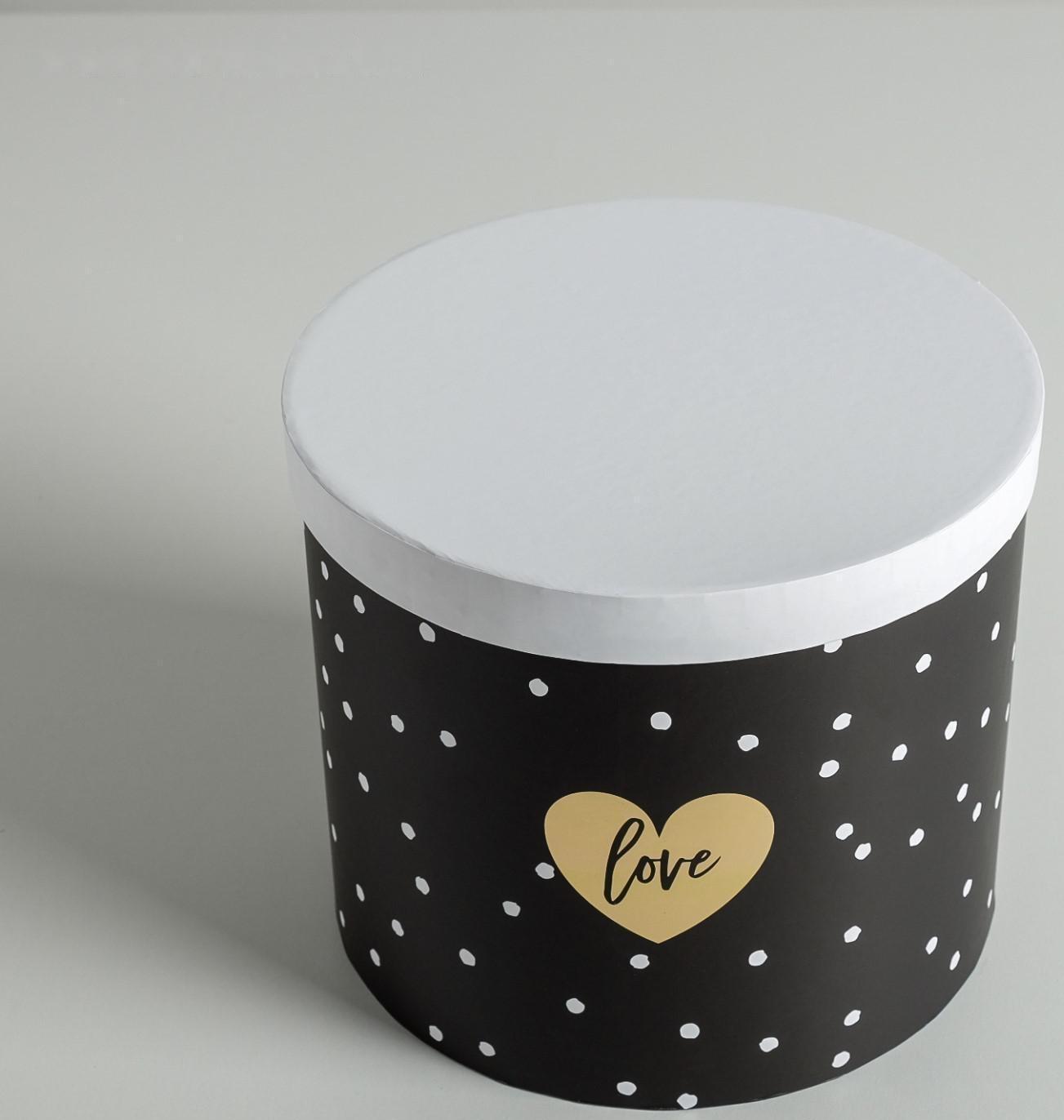 Набор шляпных коробок для цветов 4 в 1 «Чёрно-белый», 14 × 13 см - 20 × 17,5 см